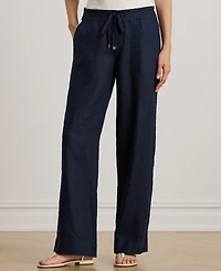Lauren Ralph Petite 100% Linen Wide-Leg Pants