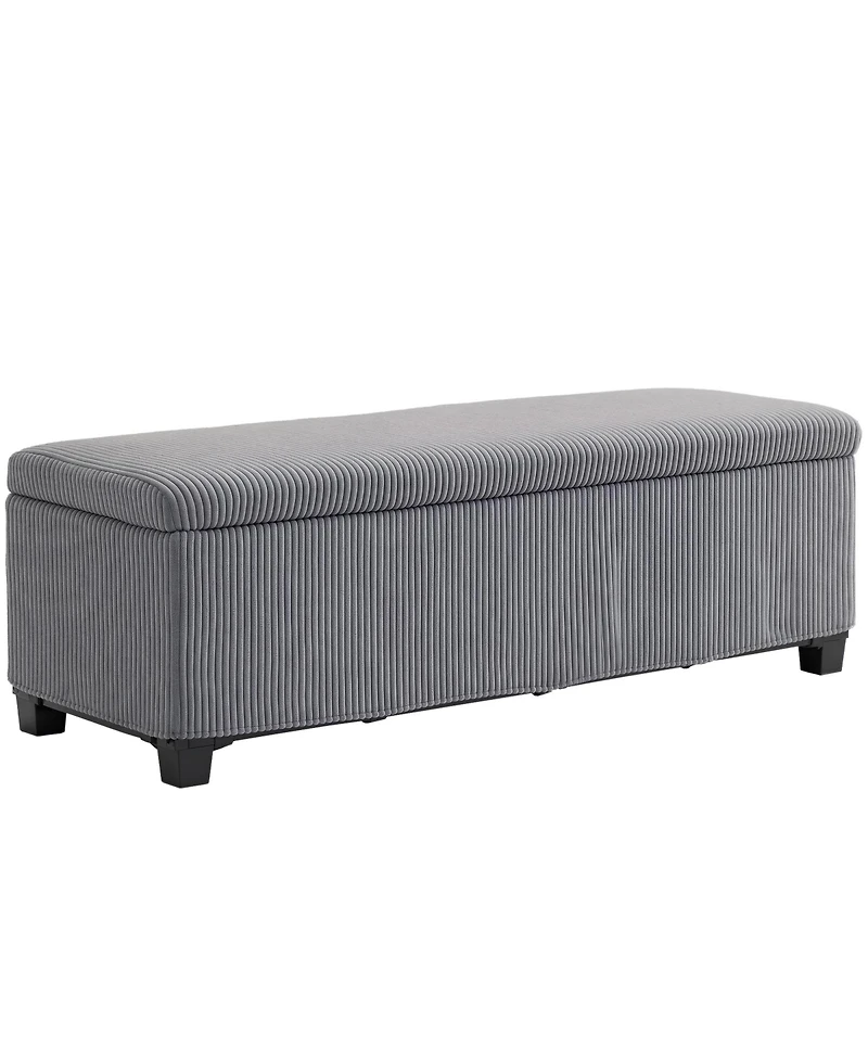 Homcom 47 Inches Storage Ottoman Bench, Foot Rest with Removable Lid