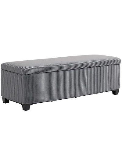 Homcom 47 Inches Storage Ottoman Bench, Foot Rest with Removable Lid