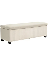 Homcom 47 Inches Storage Ottoman Bench, Foot Rest with Removable Lid