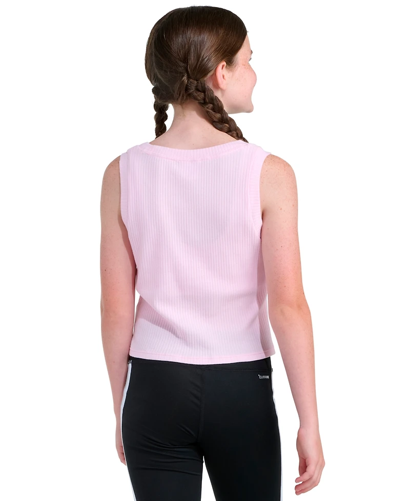 adidas Girls' 8-16 Sleeveless Rib Tank Top