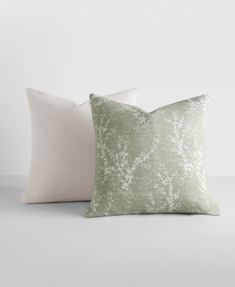 ienjoy Home Cotton Slub 2-Pack Decor Pillows, 20" x