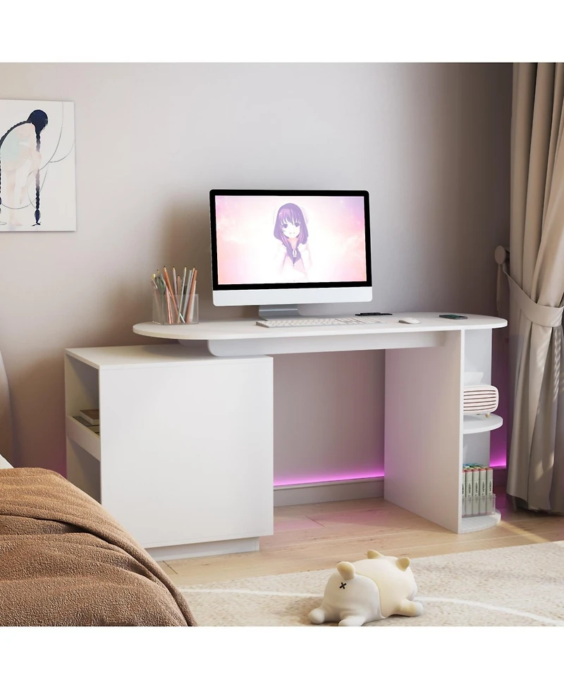 Streamdale Furniture Streamdale Modern Expandable Home Office Desk with Storage & Hutch