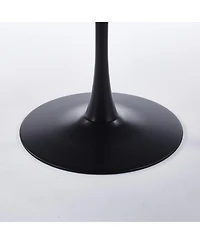 Streamdale Furniture 42" Mid-Century Modern Tulip Dining Table with Metal Base