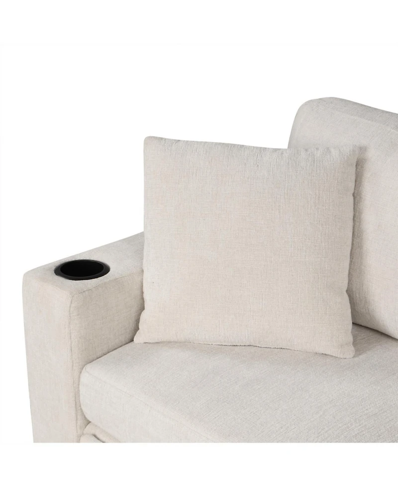 Streamdale Furniture 107" Sectional Sofa Bed U-Shape