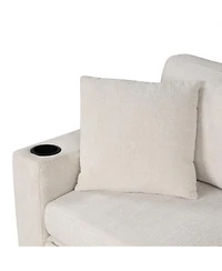 Streamdale Furniture 107" Sectional Sofa Bed U-Shape