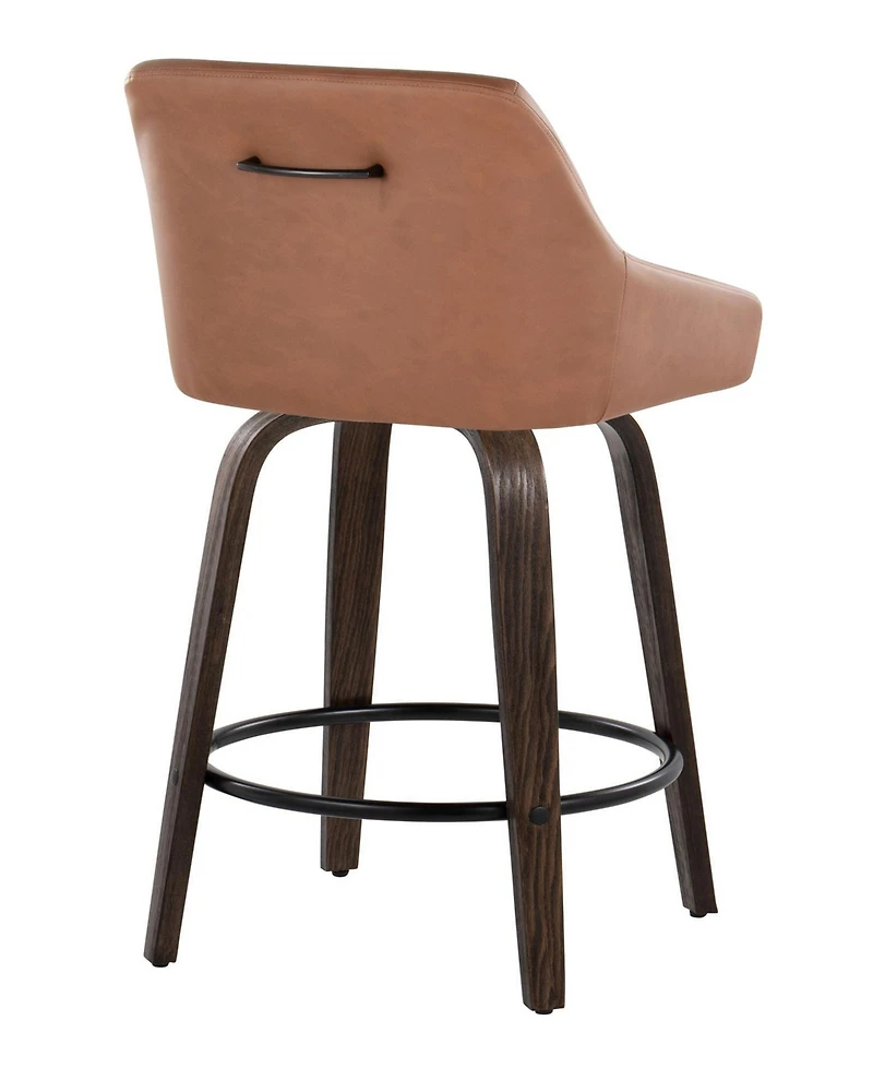 Lumisource Fabric Hannah Transitional Fixed-Height Counter Stool, Set of 2