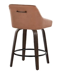 Lumisource Fabric Hannah Transitional Fixed-Height Counter Stool, Set of 2