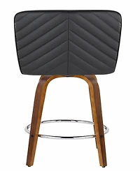 Lumisource Fabric Henry Contemporary Fixed-Height Counter Stool, Set of 2