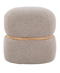 Lumisource 13.5" Fabric Cinch Contemporary Pouf Ottoman
