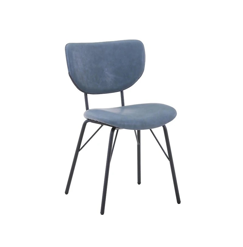 Jofran Contemporary Modern Faux Leather Split-Back Upholstered Dining Chair (Set of 2)