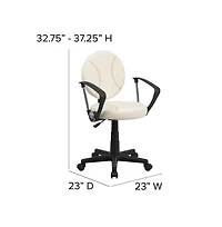 Emma+Oliver Sports Swivel Task Office Chair with Arms