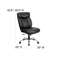 Emma+Oliver 400 lb. Big & Tall High Back Full Headrest Ergonomic Office Chair w/ Chrome Base