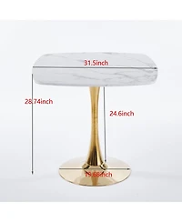 Boyel Living 31.5" Square Dining Table for 2-4 Persons Modern Kitchen Small Space Leisure Table