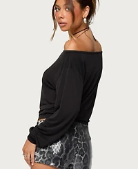 Edikted Women's Nannie Off Shoulder Oversized Top