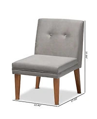 Baxton Studio Stewart 27" Wood Mid-Century Dining Chair