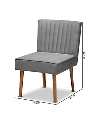Baxton Studio Alvis 25" Wood Mid-Century Dining Chair