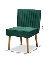 Baxton Studio Alvis 25" Wood Mid-Century Dining Chair