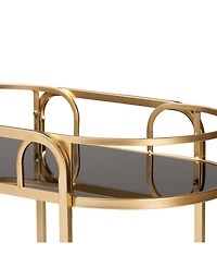 Furniture Leighton 18" Glass Contemporary Wine Cart