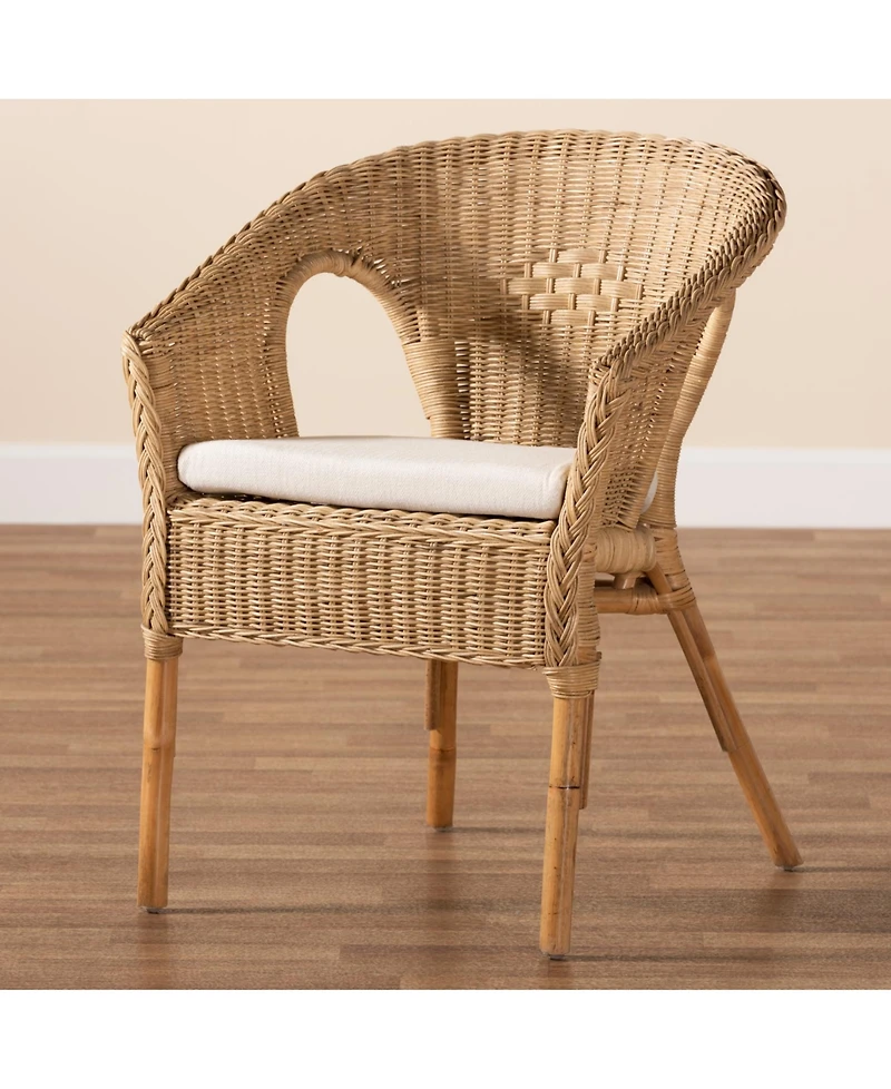 Furniture Abbey 22.8" Rattan Bohemian Dining Chair