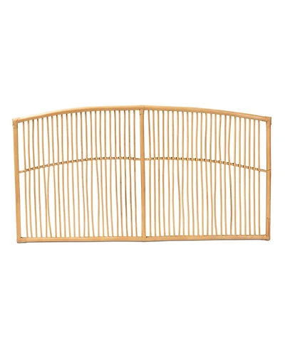 Furniture Malvina 2" Rattan Bohemian Queen Wall-mount Headboard