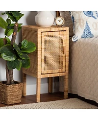 Furniture Vivan 13" Rattan Bohemian Nightstand