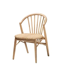Furniture Kobe 21.3" Rattan Mid-Century Dining Chair