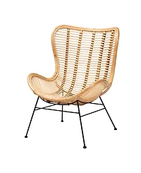 Furniture Colorado 32.3" Rattan Bohemian Accent Chair