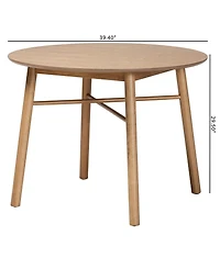 Boxton Studio Denmark 39.4" Wood Mid-Century Dining Table