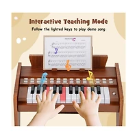 Hongge Kids Mini Digital Piano Keyboard with Lighted Teaching Mode and 25 Keys
