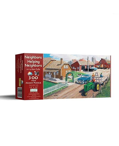 SunsOut Neighbors Helping Neighbors 300 piece Jigsaw Puzzle for Adults