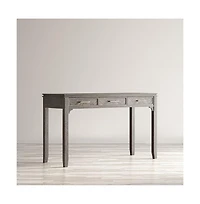 Jofran Gramercy Mid-Century Modern Chevron Three Drawer Usb Charging Desk