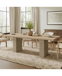 Streamdale Furniture Solid Wood Dining Table with Industrial Design