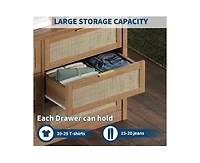 Gaomon 53" Rattan Dresser for Bedroom