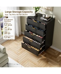 gaomon 5 Drawer Dresser for Bedroom, 48” Tall Chest of Drawers, Modern Wood Storage Organizer