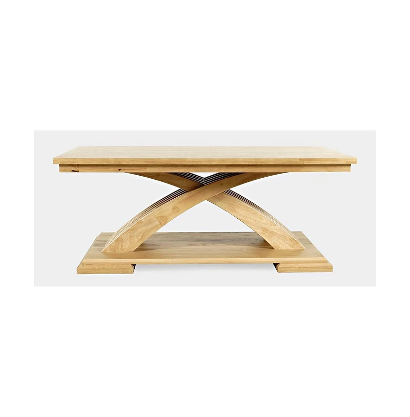 Jofran Anthology Contemporary 48" Curved Base Coffee Table with Caster Wheels