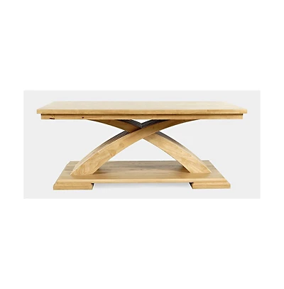 Jofran Anthology Contemporary 48" Curved Base Coffee Table with Caster Wheels