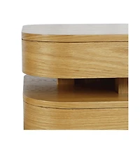 Jofran Brix Mid-Century Modern Floating Sculpture Layered Square End Table