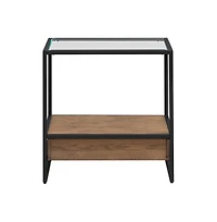 Liberty Furniture Bedford Drawer End Table for Living Room - Weathered Oak