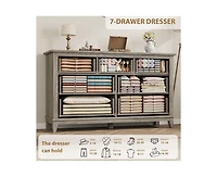 gaomon 54" Wide Drawer Dresser with Storage Freestanding