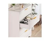 gaomon Fluted 5 Drawer Dresser for Bedroom