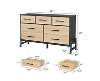 gaomon 52-Inch Wide Freestanding 7-Drawer Bedroom Dresser