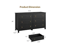 gaomon 6 Dresser for Bedroom, 47.2" Wide Dresser