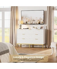 Gaomon 7 Drawer Dresser for Bedroom, Simply Modern Chest of Drawers Closet