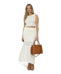 Belle & Bloom Women's Harvest Haze Crochet Crop Top