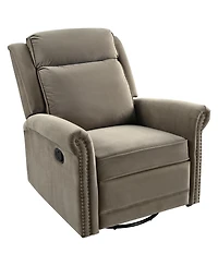 Streamdale 360 Swivel Rocking Recliner, Adjustable Backrest, Light Brown