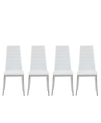 Streamdale Furniture Modern Pu Leather Dining Chair Set of 4