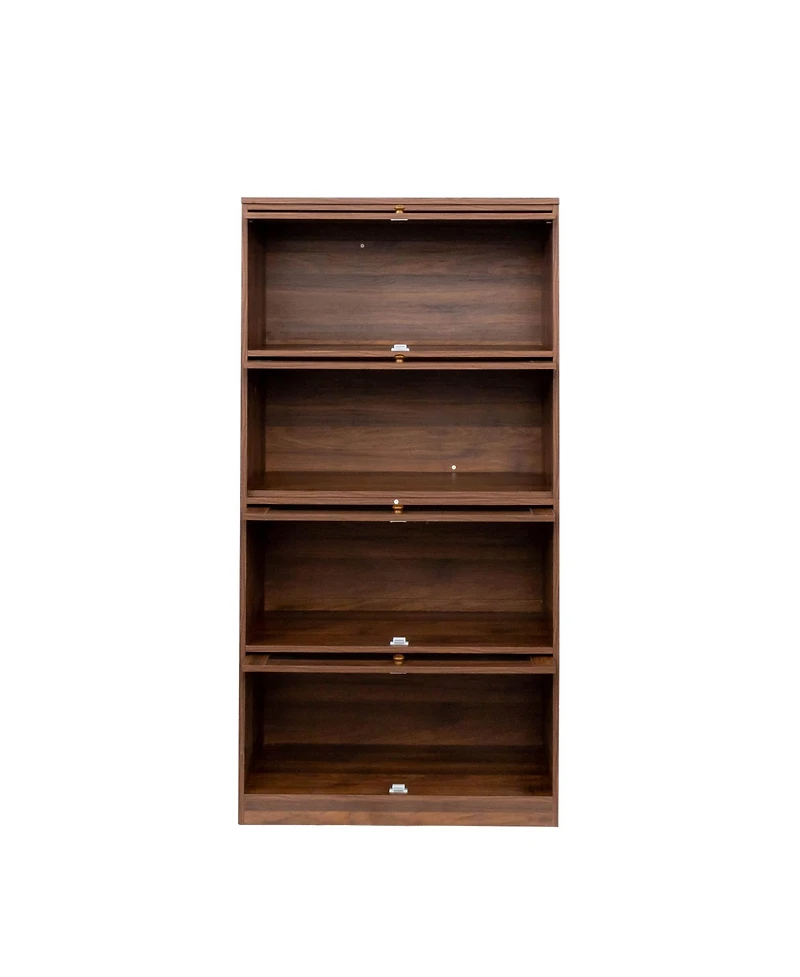 Streamdale Furniture Contemporary Floor-to-Ceiling Cabinet with Glass Doors