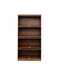 Streamdale Furniture Contemporary Floor-to-Ceiling Cabinet with Glass Doors