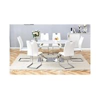 Streamdale Furniture Streamdale White Pu Dining Chair Set (Set of 4
